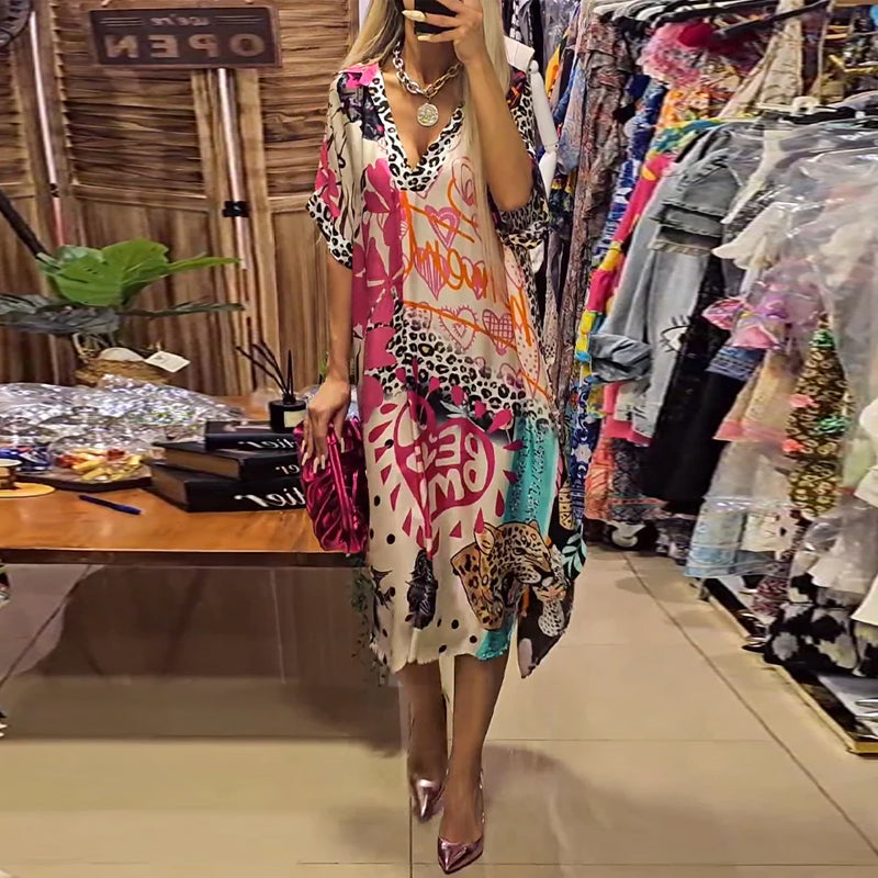 Andreia - Vestido casual com decote V