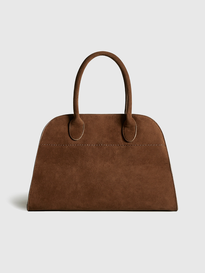 Bolsa de mão em camurça retrô