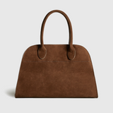 Bolsa de mão em camurça retrô