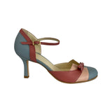 Juliette | Sapatos de salto bicolores com laço