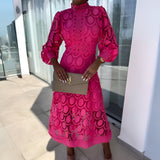 Vestido Midi de Renda Gabby