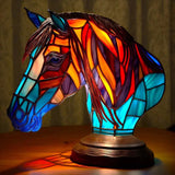 Luminária vitral EquusLight em forma de cavalo