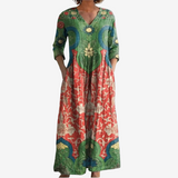 Vestido longo Aisha boémio e artístico