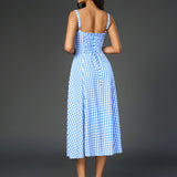 Vestido Cami com Decote Pregueado e Fenda na Coxa