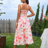 Vestido Cami com Decote Pregueado e Fenda na Coxa