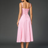 Vestido Cami com Decote Pregueado e Fenda na Coxa