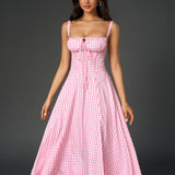 Vestido Cami com Decote Pregueado e Fenda na Coxa