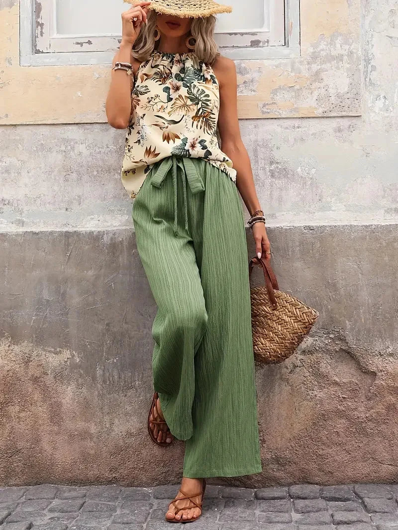 Anna – Elegante Conjunto de Duas Peças Sem Mangas