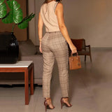 Conjunto Elisa xadrez elegante e versátil