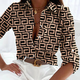 Laura | Blusa Elegante com Estampa Artística