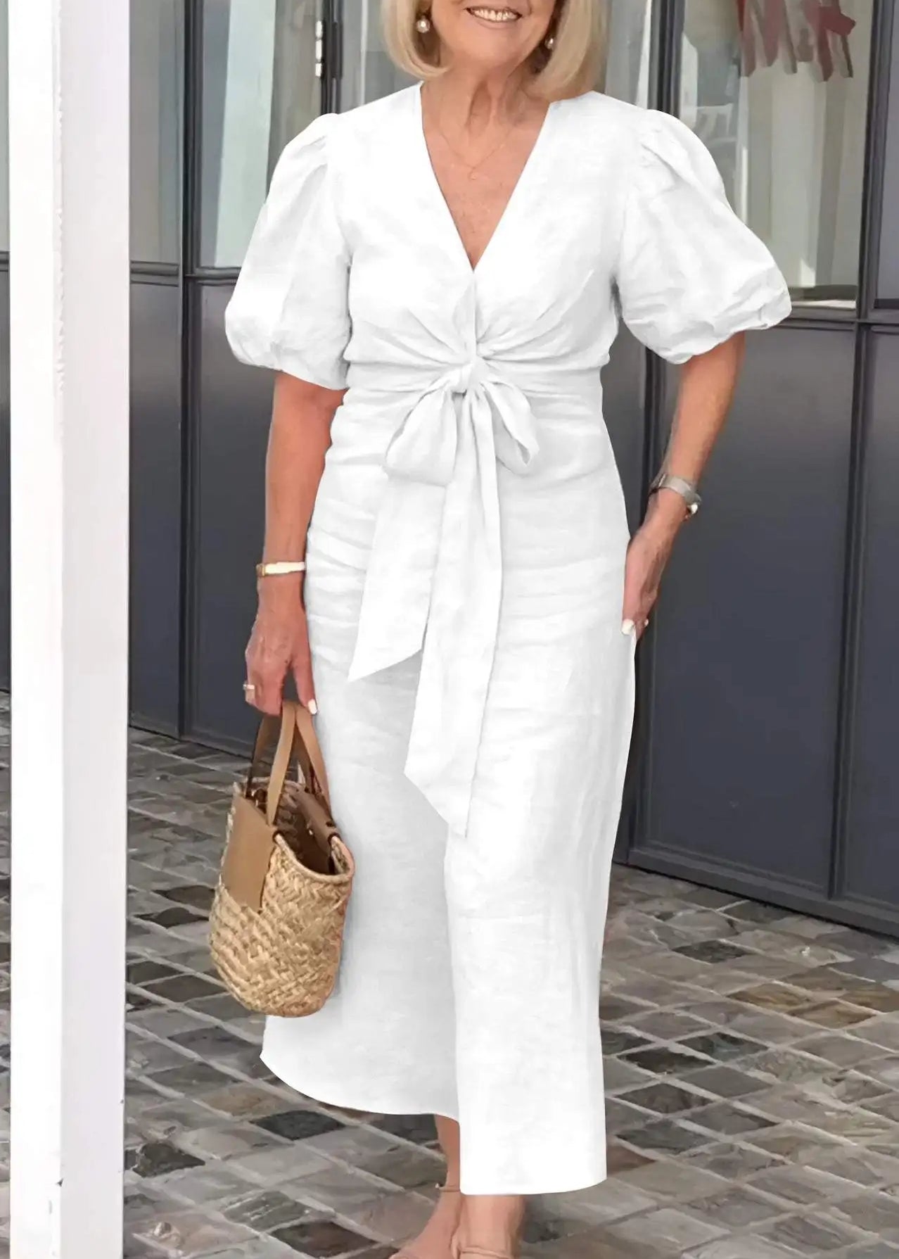 Natasha - Vestido Elegante com Decote em V