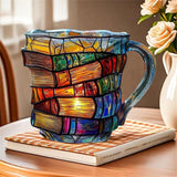 Caneca vitral ColorMug artística em vidro multicolor