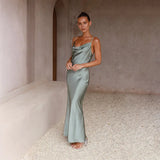 Daira™ | Vestido Longo de Cetim