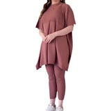 Carla™ - Conjunto de Camisola Solta e Legging de Malha