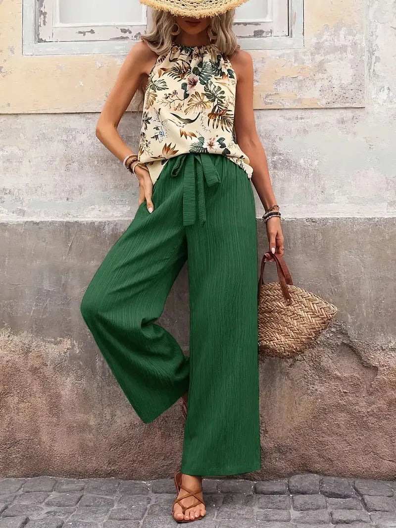 Anna – Elegante Conjunto de Duas Peças Sem Mangas