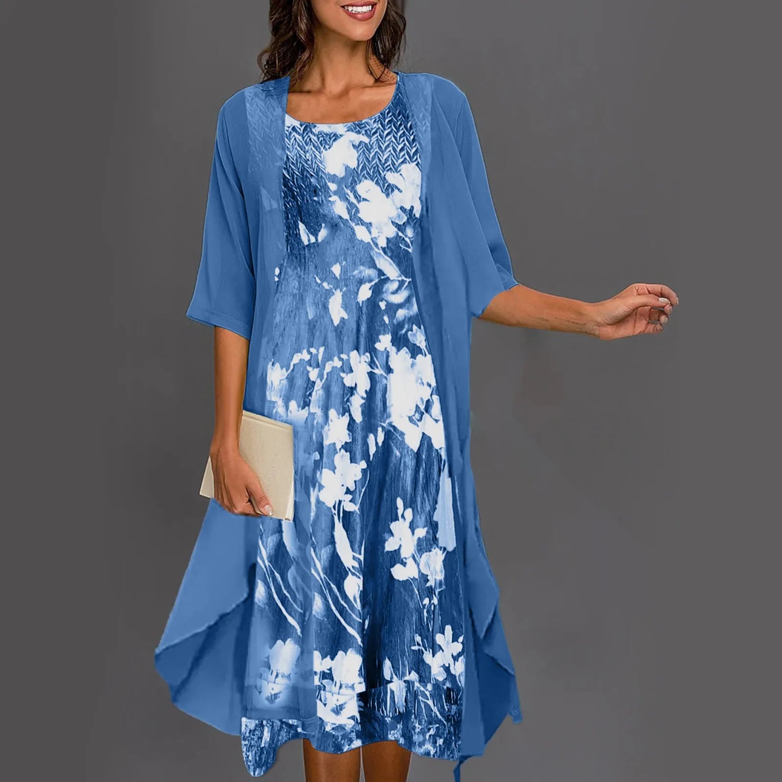 Aria™ - Elegante conjunto floral de dos piezas 