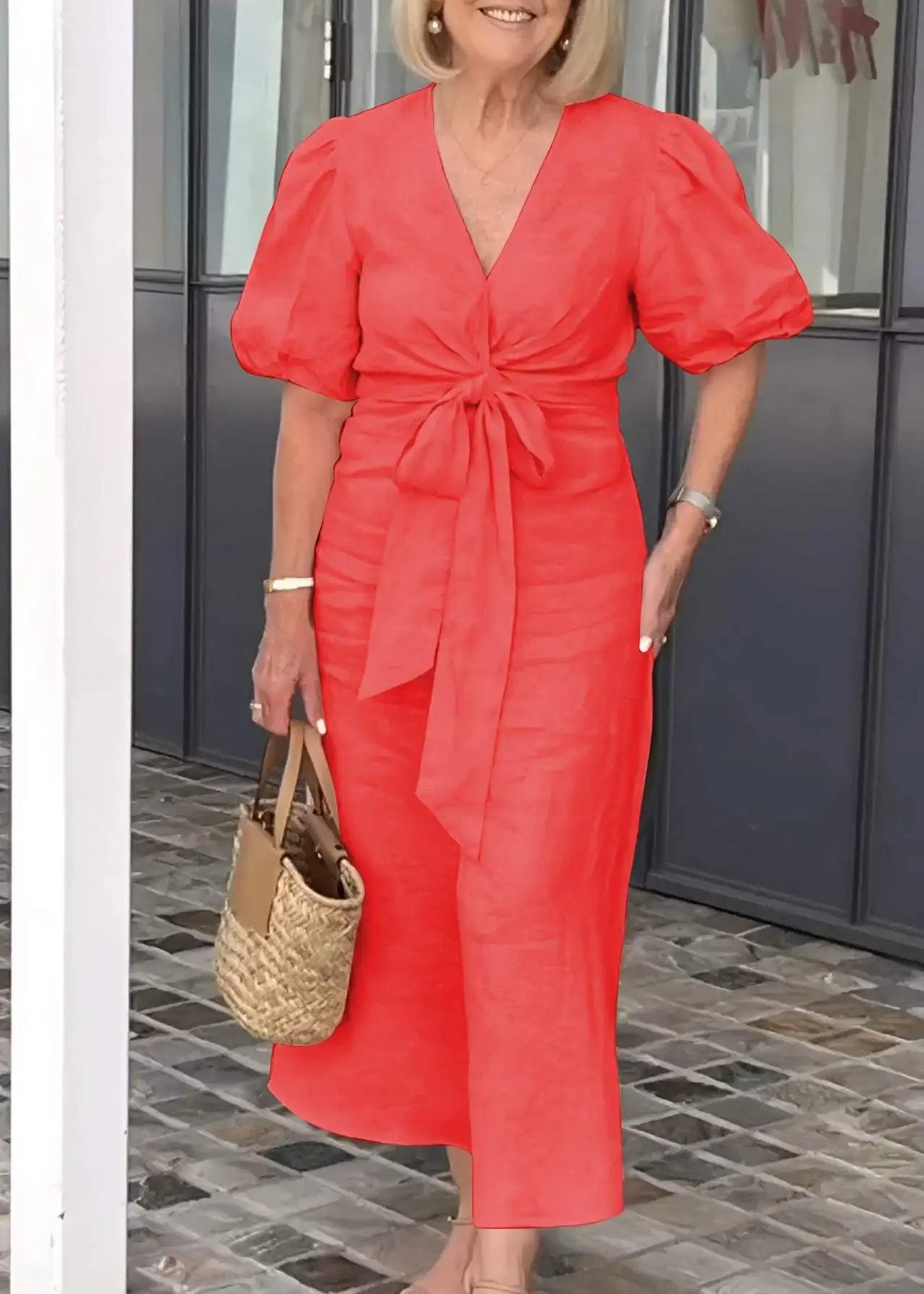 Natasha - Vestido Elegante com Decote em V