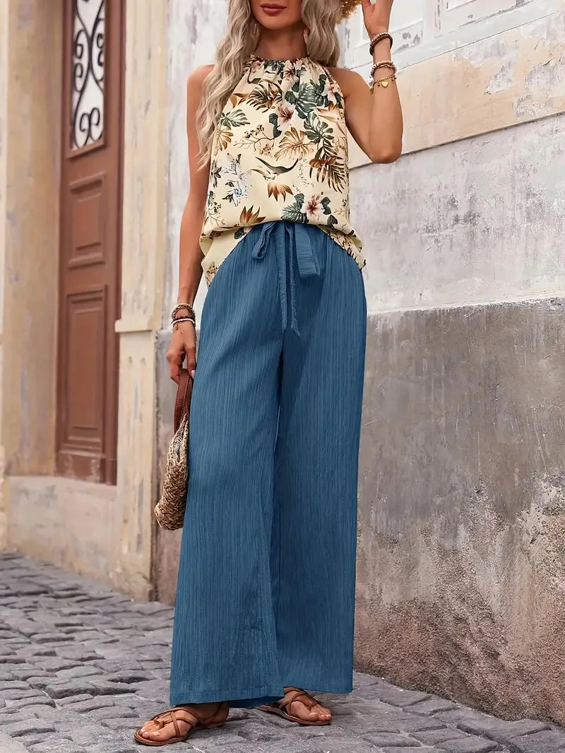 Anna – Elegante Conjunto de Duas Peças Sem Mangas