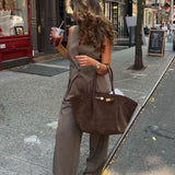 Saco Melanie em camurça