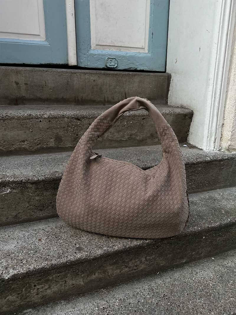 Bolsa de camurça trançada XL