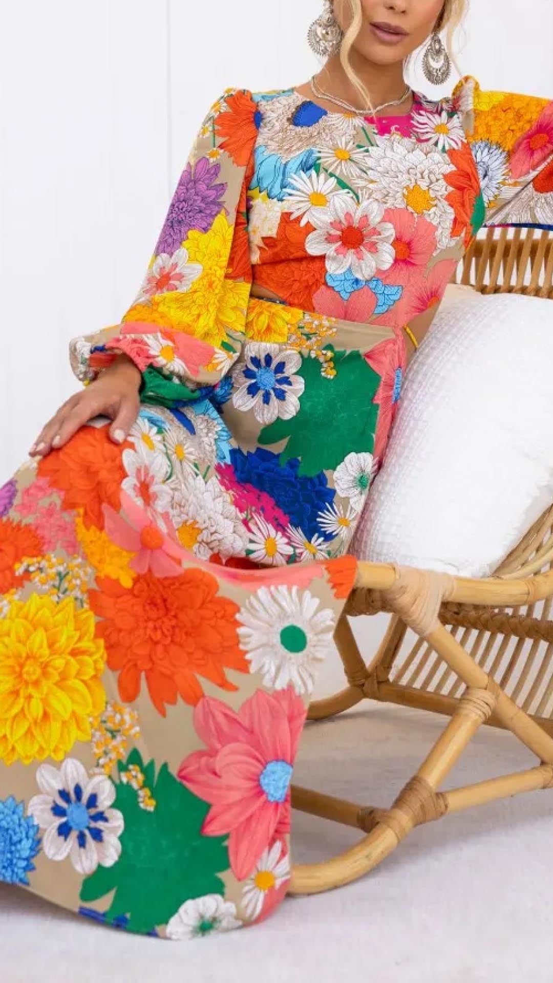 VICTORIA - VESTIDO ESTAMPADO FLORAL 