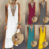 Vestido longo Amara fresco e boho chic