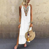 Vestido longo Amara fresco e boho chic