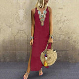 Vestido longo Amara fresco e boho chic