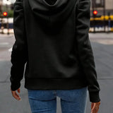 Hoodie Bella Branco com Mangas Franzidas e Estilo Casual Chic