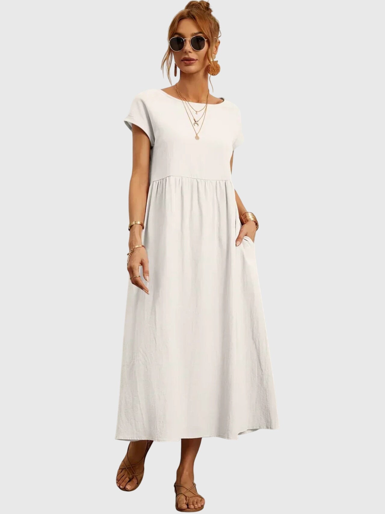 Giselle™ - Vestido Casual com Bolsos