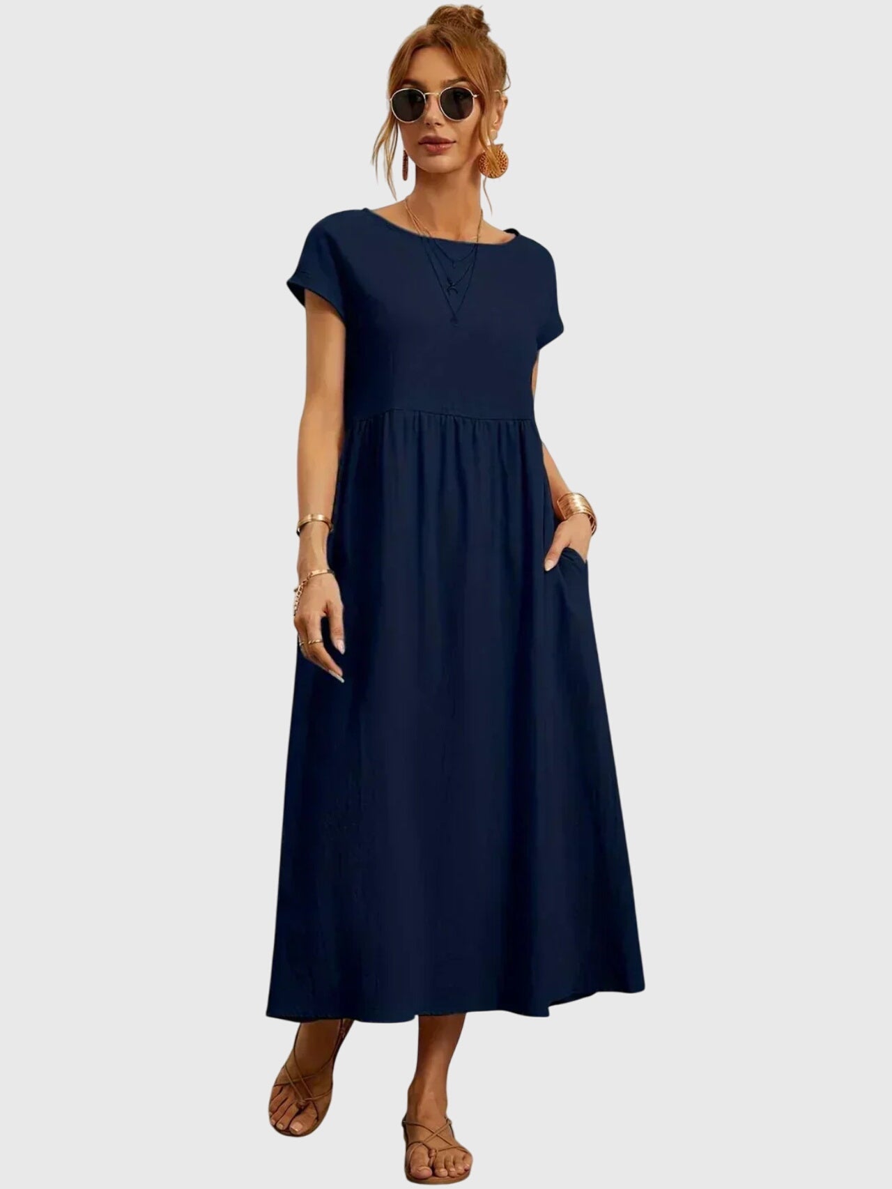 Giselle™ - Vestido Casual com Bolsos