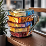 Caneca vitral ColorMug artística em vidro multicolor