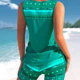 Sylvia - Tankini com estampado geométrico