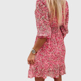 Elisa™ | Vestido Floral com Mangas Bufantes