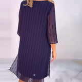 Monica - Vestido Plissado Sólido