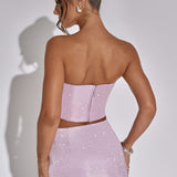 Top Aimee - Brilho Rosa