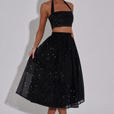 Top Cropped Alani - Preto Brilhante