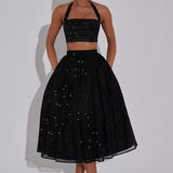 Top Cropped Alani - Preto Brilhante