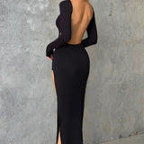 Vestido Maxi Aleena - Preto Ébano