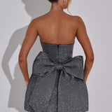 Vestido Mini Alice - Cinza Brilhante