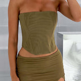 Saia Mini Alina - Caqui