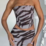 Saia Mini Alina - Estampa Zebra