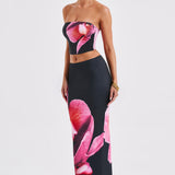 Top Allegra - Estampa Floral Preta