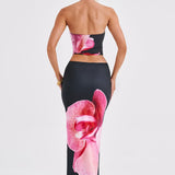 Top Allegra - Estampa Floral Preta