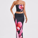 Top Allegra - Estampa Floral Preta