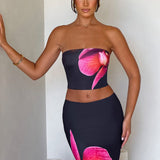 Top Allegra - Estampa Floral Preta