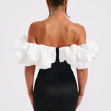 Vestido Mini Allie - Preto/Branco