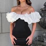 Vestido Mini Allie - Preto/Branco