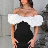 Vestido Mini Allie - Preto/Branco