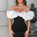 Vestido Mini Allie - Preto/Branco